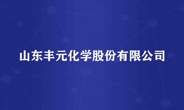 山东丰元化学股份有限公司