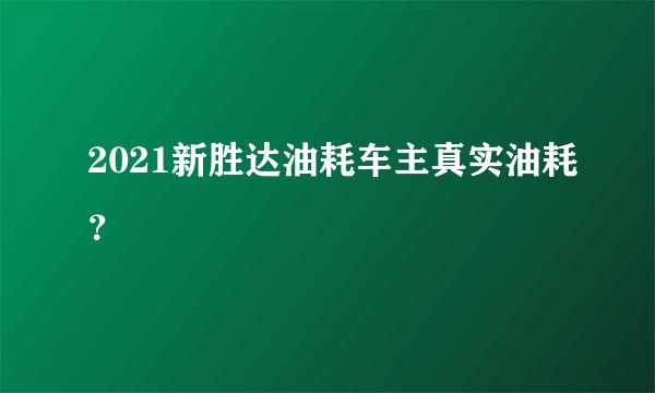 2021新胜达油耗车主真实油耗？