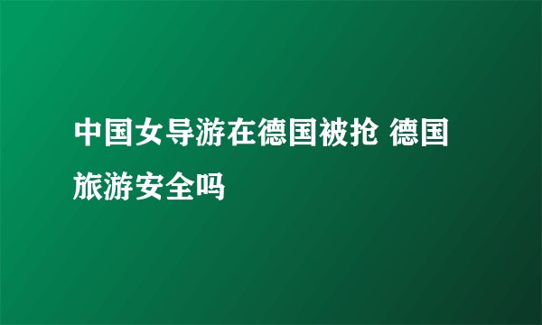 中国女导游在德国被抢 德国旅游安全吗
