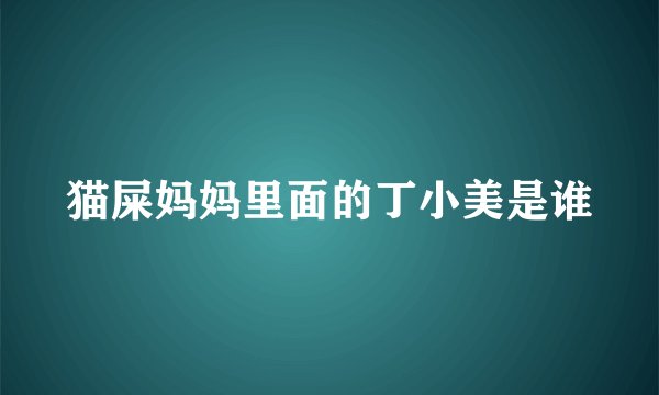 猫屎妈妈里面的丁小美是谁
