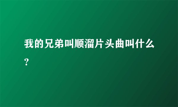 我的兄弟叫顺溜片头曲叫什么？