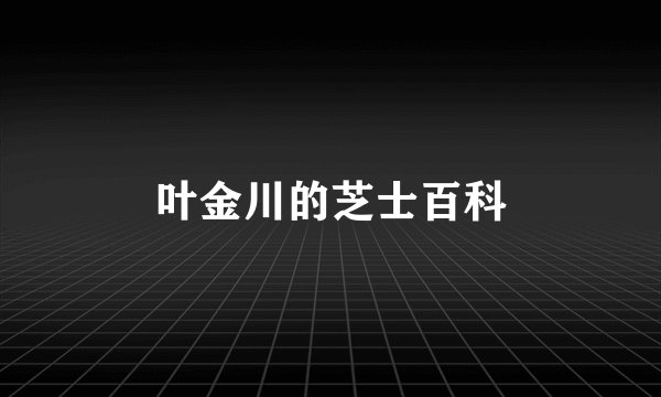 叶金川的芝士百科