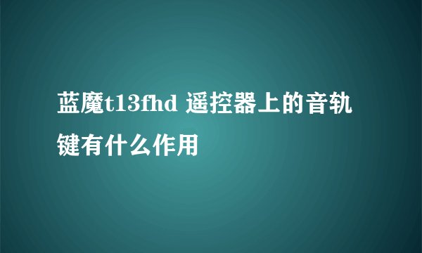 蓝魔t13fhd 遥控器上的音轨键有什么作用