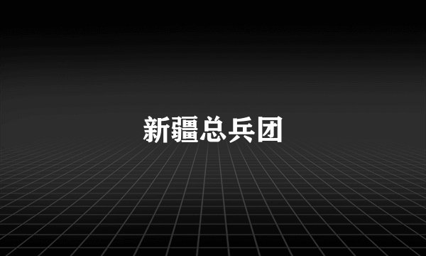 新疆总兵团