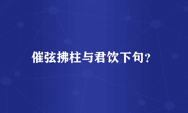 催弦拂柱与君饮下句？