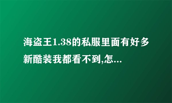 海盗王1.38的私服里面有好多新酷装我都看不到,怎么回事?