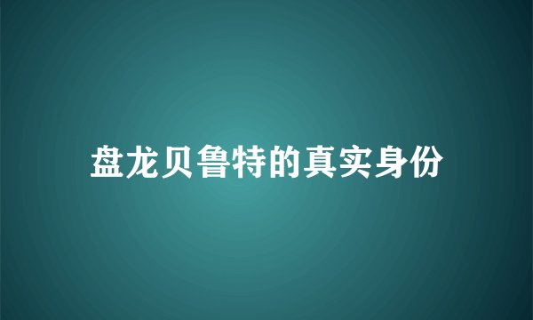 盘龙贝鲁特的真实身份
