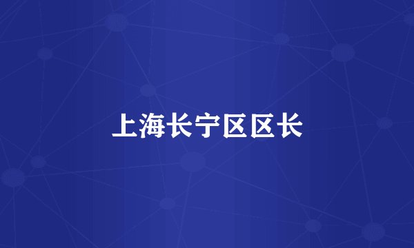 上海长宁区区长