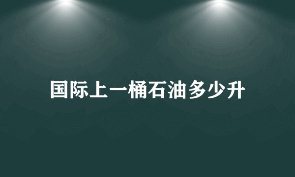 国际上一桶石油多少升