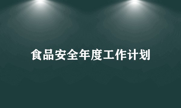 食品安全年度工作计划