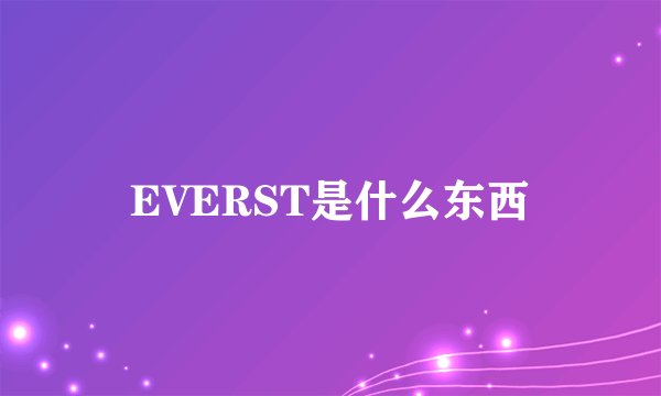 EVERST是什么东西