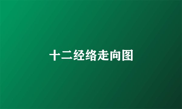 十二经络走向图