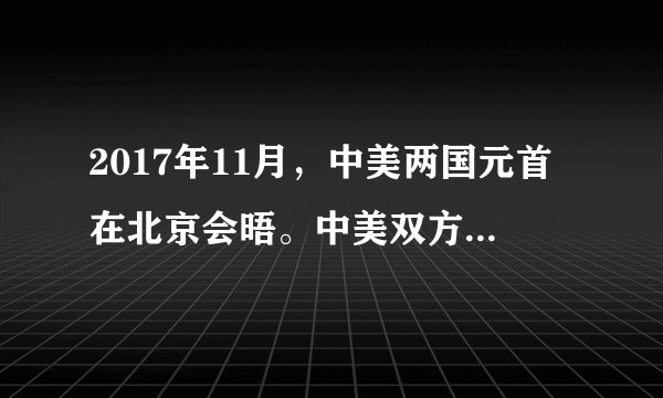 2017年11月,中美两国元首在北京会晤。中美双方就新时代中美关系发展达成了多方面重要共识,两国企业共签署合作项目34个,金额达2535亿美元。作为联合国安理会常任理事国和世界前两大经济体,中美两国元首北京会晤引来世界瞩目。这体现的政治生活道理有( )①合作是国际关系的一种基本形式②中美合作有利世界的和平与发展③共同利益是国家对外交往的出发点④有利于两国企业加强合作,实现互惠互补A.①②B. ①③C. ②④D. ③④