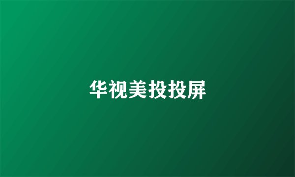 华视美投投屏