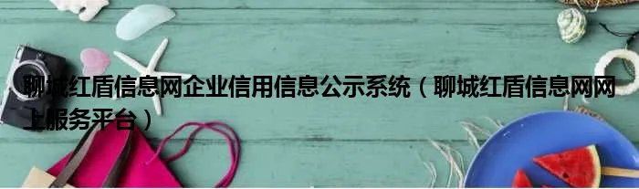 聊城红盾信息网企业信用信息公示系统（聊城红盾信息网网上服务平台）