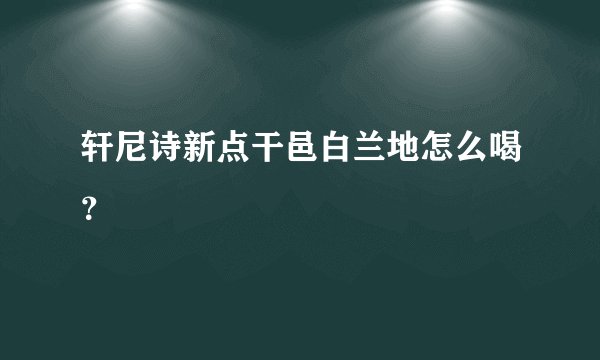 轩尼诗新点干邑白兰地怎么喝？