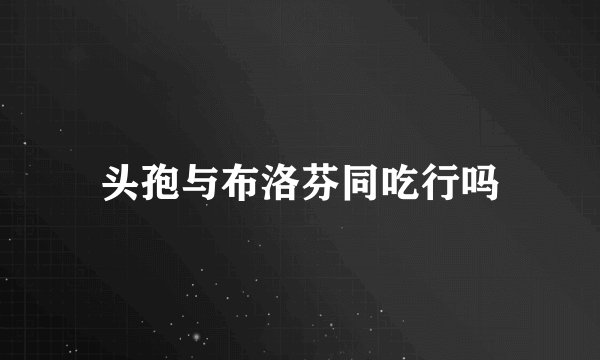头孢与布洛芬同吃行吗