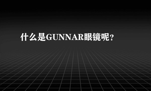 什么是GUNNAR眼镜呢?