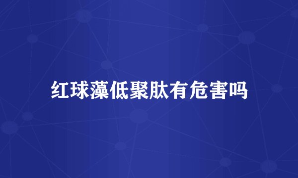 红球藻低聚肽有危害吗