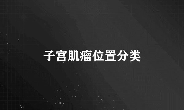 子宫肌瘤位置分类