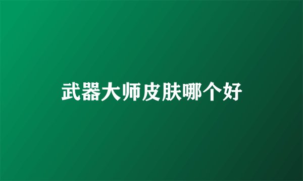 武器大师皮肤哪个好