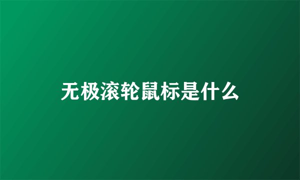 无极滚轮鼠标是什么