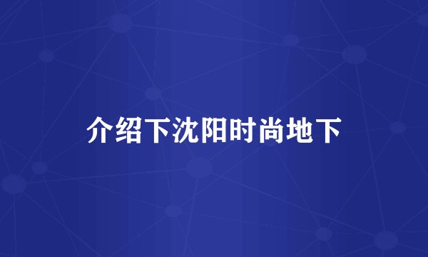 介绍下沈阳时尚地下