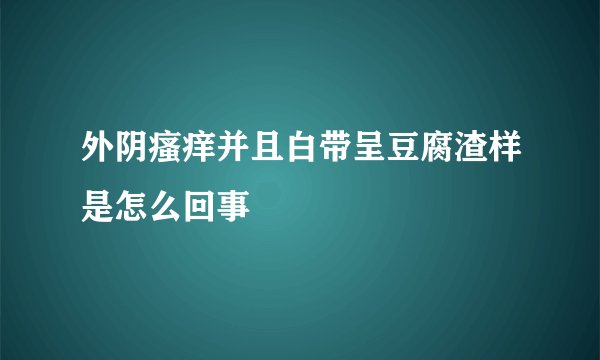 外阴瘙痒并且白带呈豆腐渣样是怎么回事
