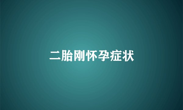 二胎刚怀孕症状