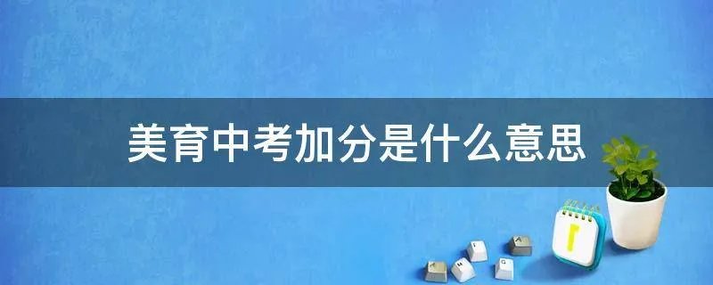 美育中考加分是什么意思