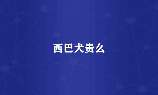 西巴犬贵么