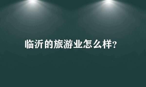 临沂的旅游业怎么样？