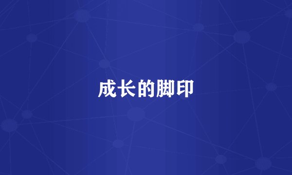成长的脚印