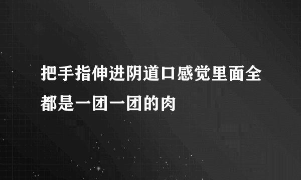 把手指伸进阴道口感觉里面全都是一团一团的肉