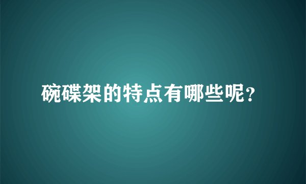 碗碟架的特点有哪些呢？