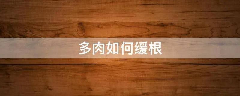 多肉如何缓根