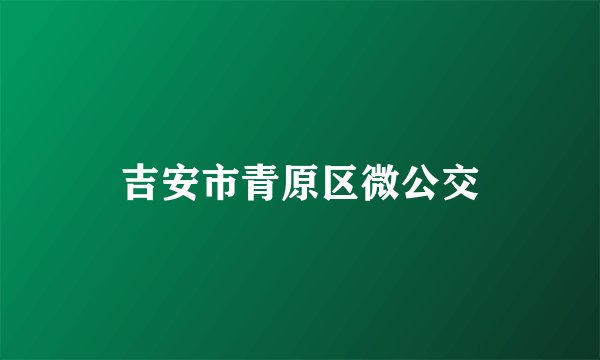 吉安市青原区微公交