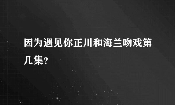 因为遇见你正川和海兰吻戏第几集？