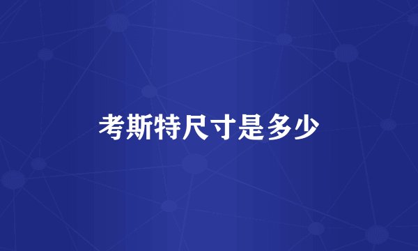 考斯特尺寸是多少
