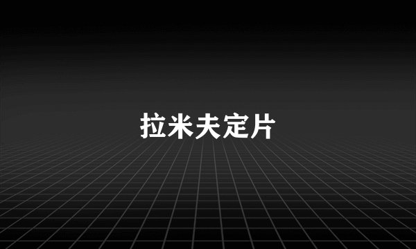 拉米夫定片