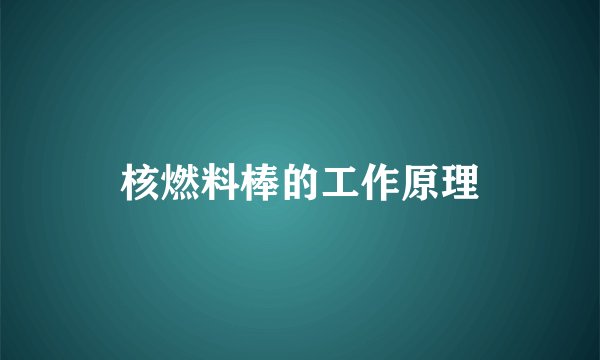 核燃料棒的工作原理