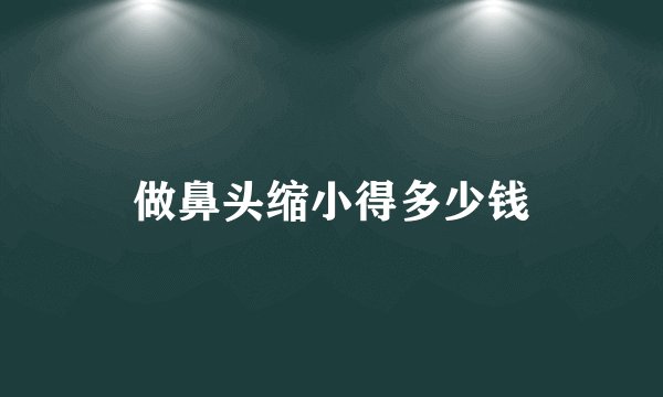 做鼻头缩小得多少钱