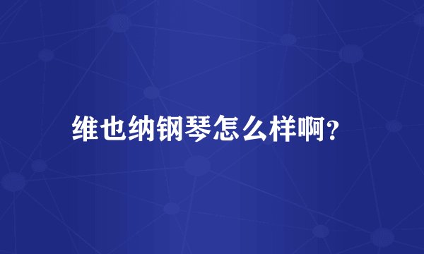 维也纳钢琴怎么样啊？