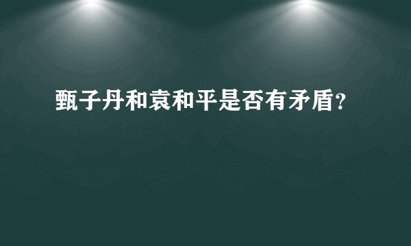甄子丹和袁和平是否有矛盾?