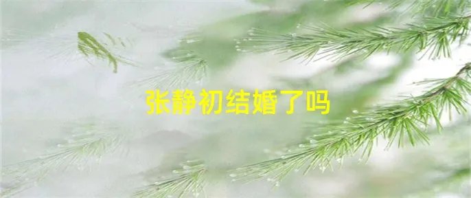 张静初结婚了吗
