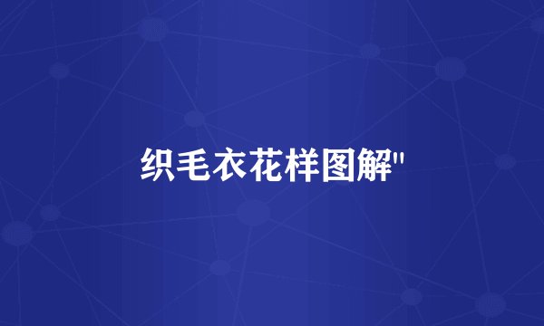 织毛衣花样图解