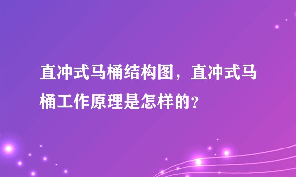 直冲式马桶结构图，直冲式马桶工作原理是怎样的？