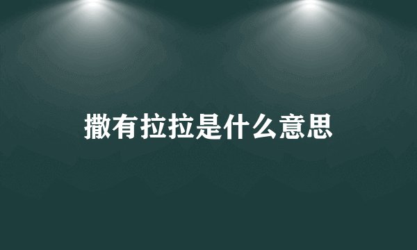 撒有拉拉是什么意思