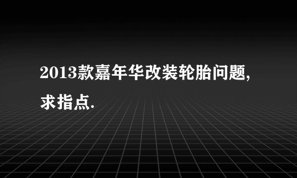 2013款嘉年华改装轮胎问题,求指点.