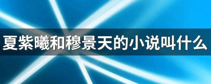 夏紫曦和穆景天的小说叫什么名字 一起来了解吧